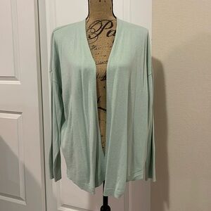 LOFT Outlet Mint Green Open Cardigan. L